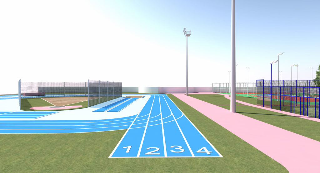 Pista de atletismo. 